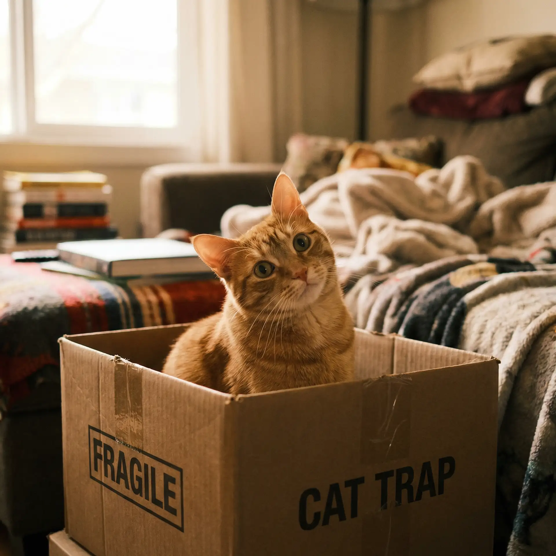 橘猫躲在纸箱里 - 暖暖视频在线观看视频动漫